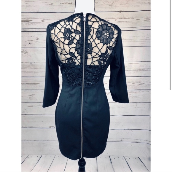 Ark & Co Dresses & Skirts - Ark & Co Lace Back Black Cocktail Dress Size S EUC
